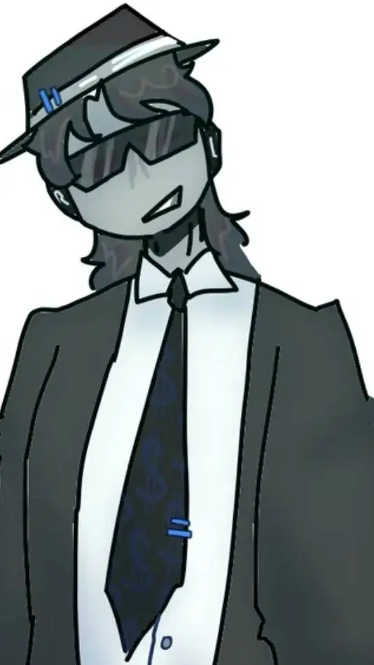 ai character: •-DOUBLEFEDORA-• background