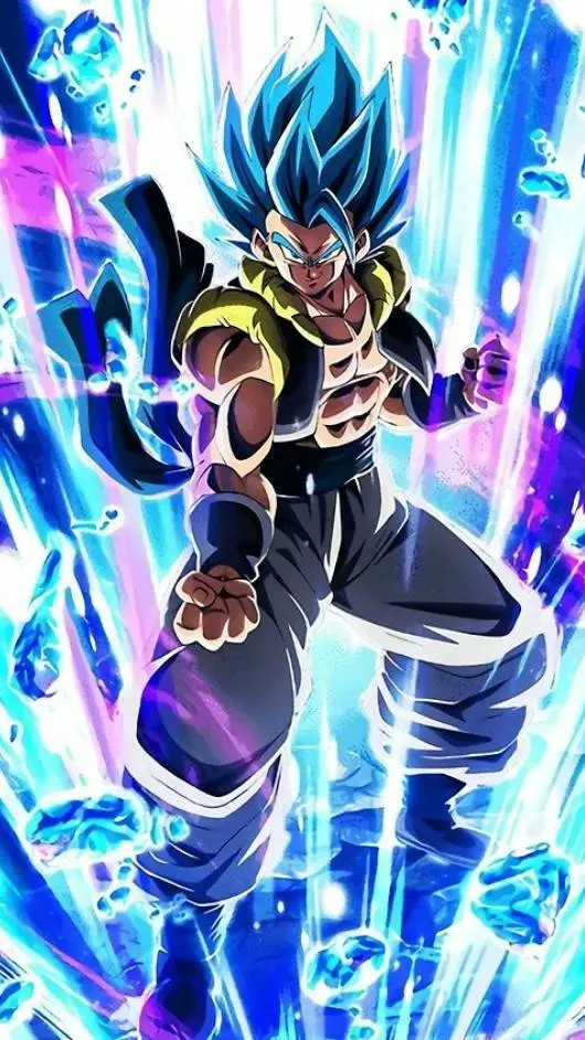 ai character: gogeta blue background