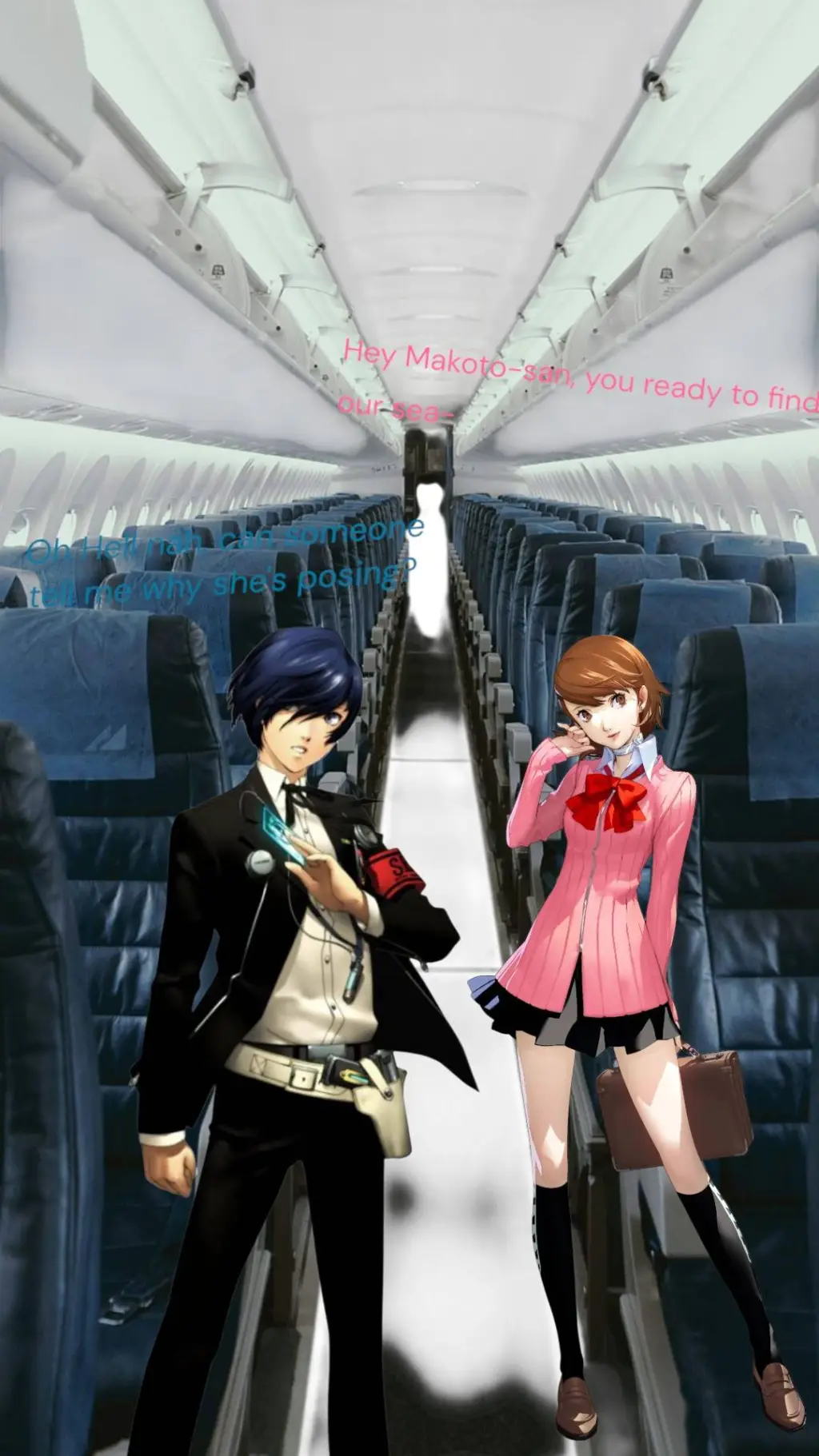 ai character: S.E.E.S Plane Ride background