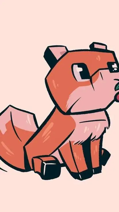ai character: Minecraft Fox background