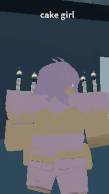 ai character: cake girl  background
