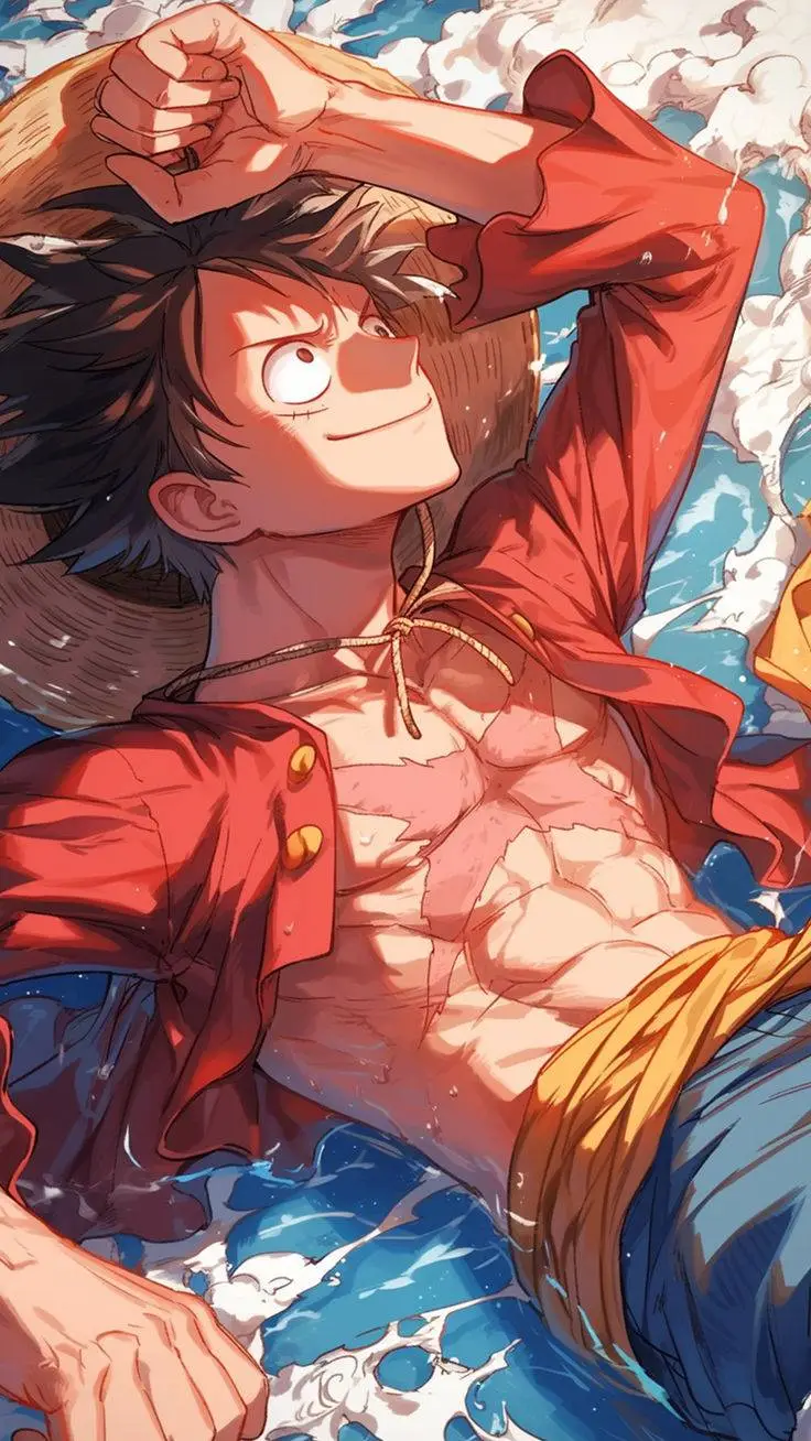 ai character: straw hat party background