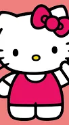 ai character: Hello kitty ♥︎☆ background