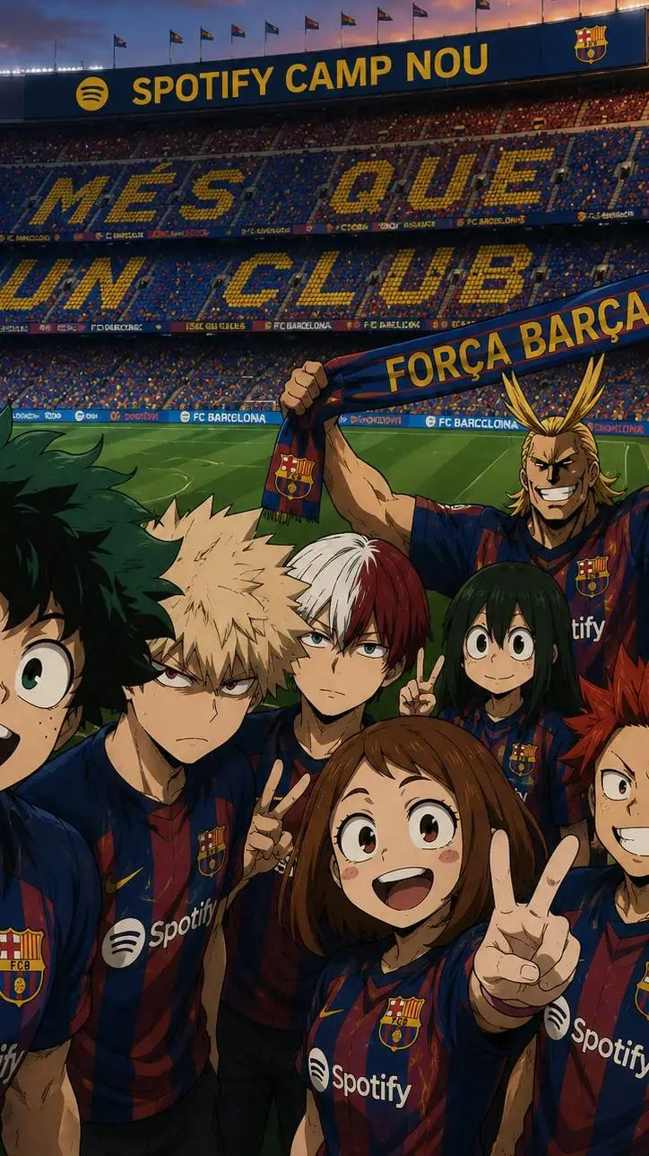 ai character: MHa Barça camp nou background