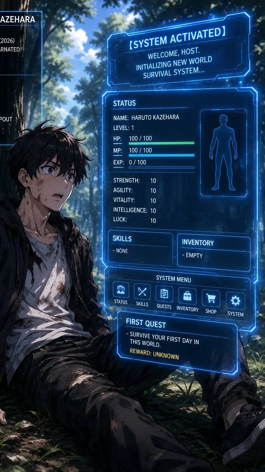 ai character: Haruto Reincarnati background