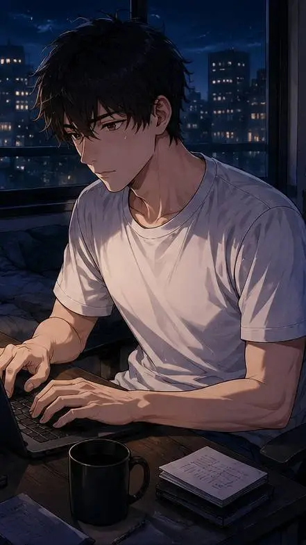 ai character: Ren struggle  background