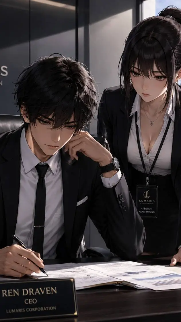 ai character: Ren and akari work background