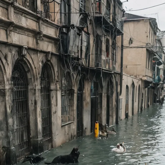 chat with ai character: flooding cats 