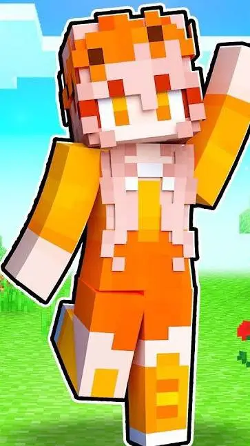 ai character: Mia Minecraft background