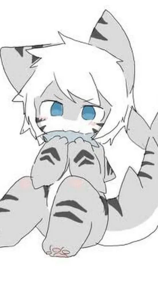 ai character: Tiger shark cat background