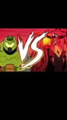 ai character: Doomguy vs satan background