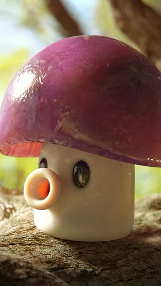 ai character: Puff-shroom  background