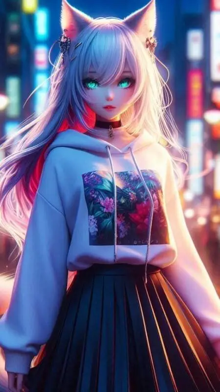 ai character: princess cat x you background