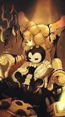 ai character: cute bendy  background