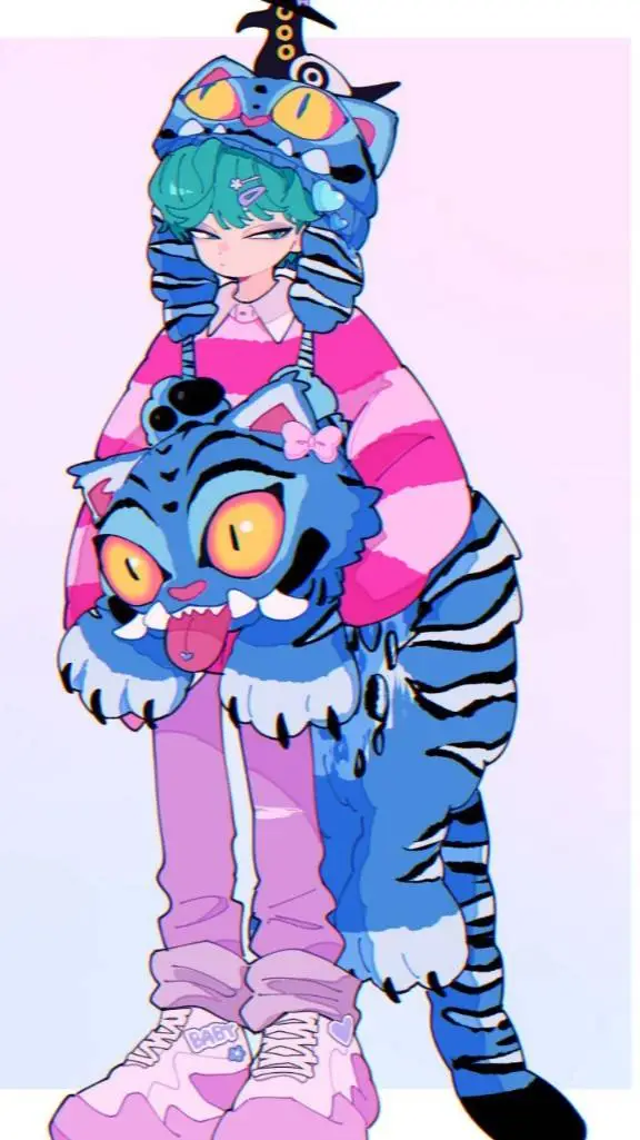 ai character: baby Saja  background