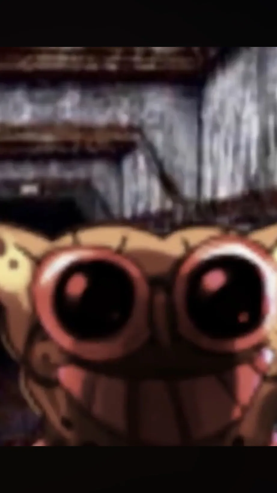 ai character: Horror Spongebob background