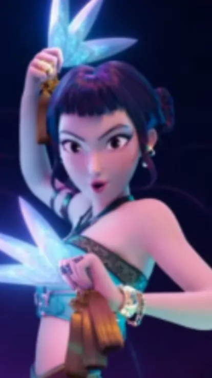ai character: Zoey cutesy  background