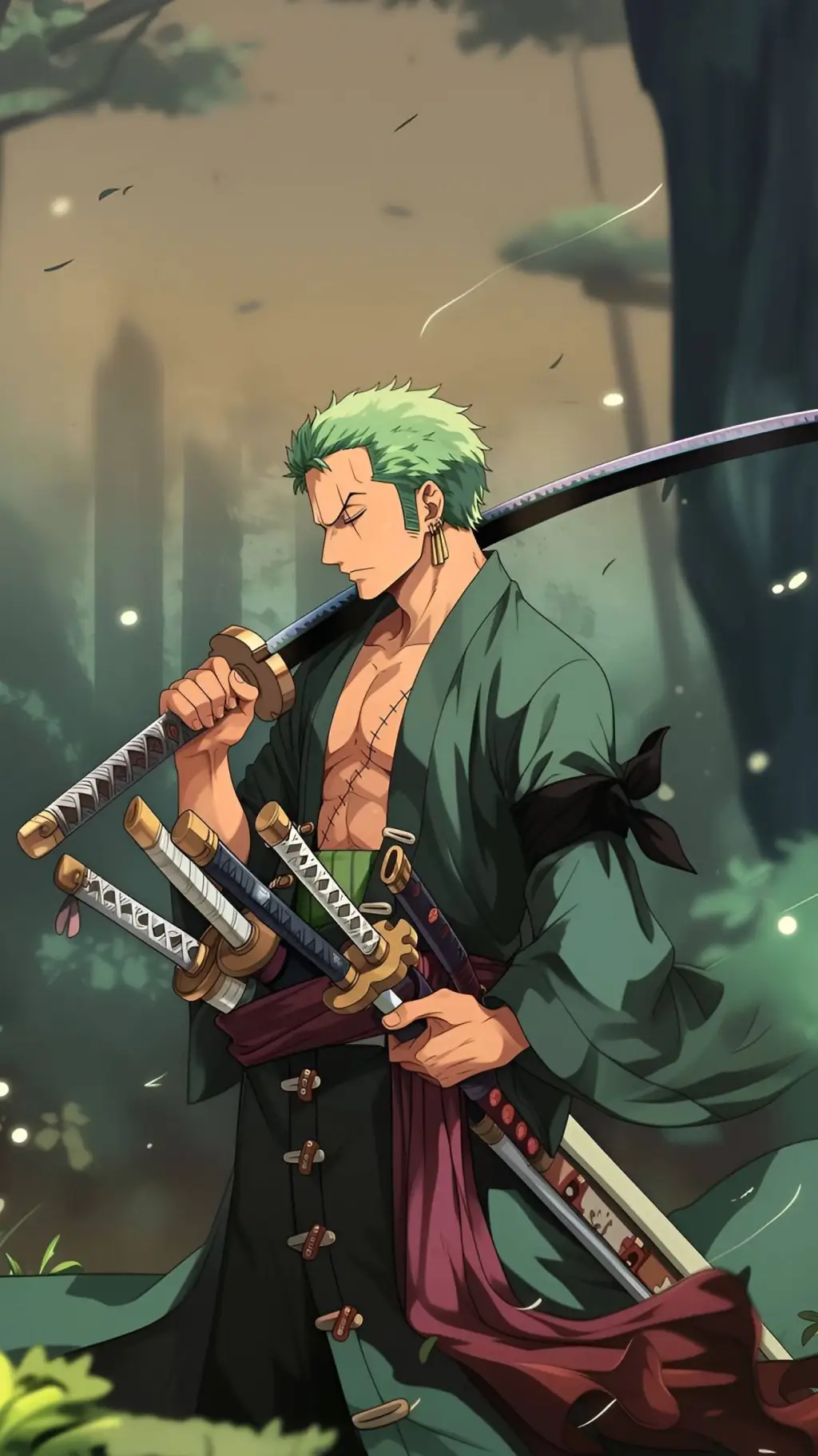ai character: zoro background