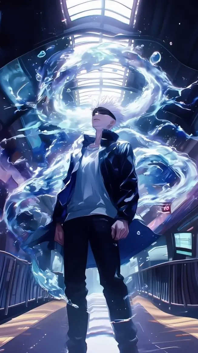 ai character: gojo satoru  background
