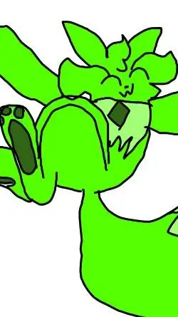 ai character: emerald eevee background