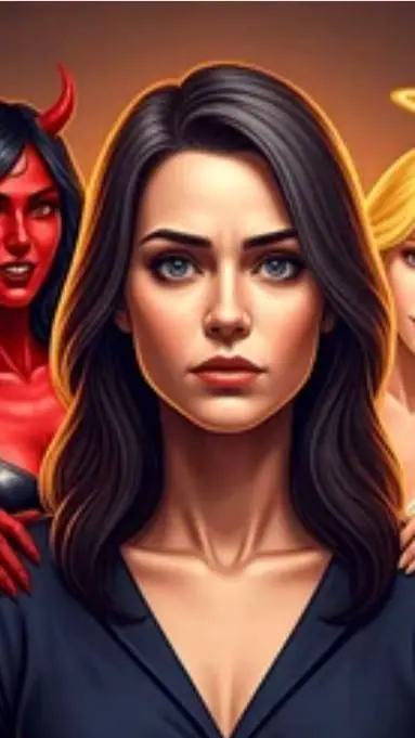 ai character: Angel and Devil background
