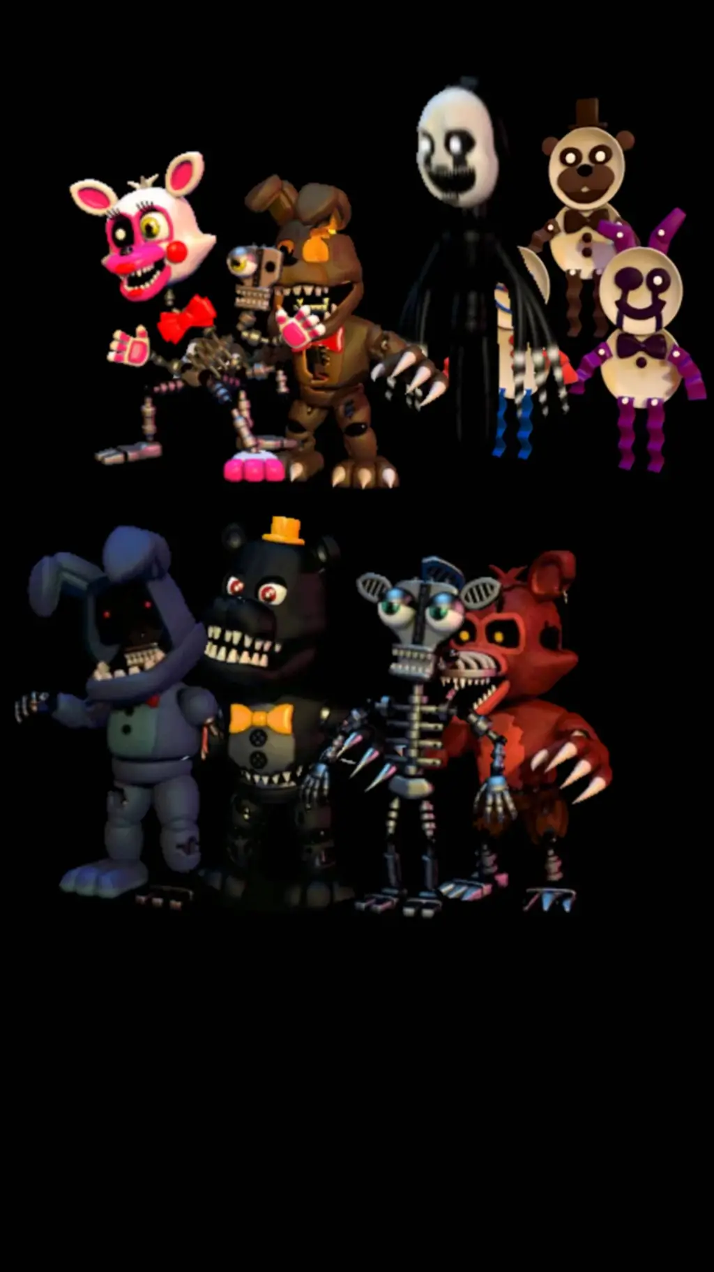 ai character: FNAF world background