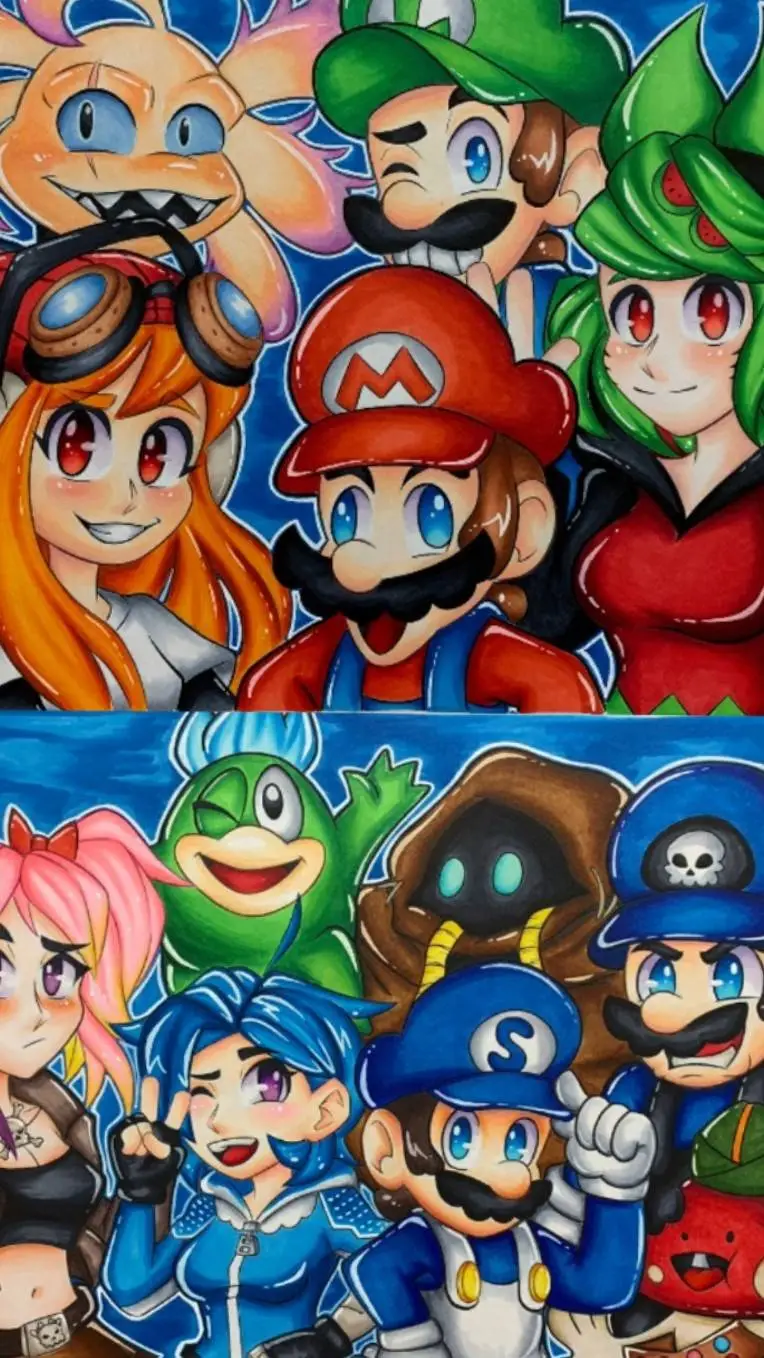 ai character: SMG4 PUZZLEVISION background