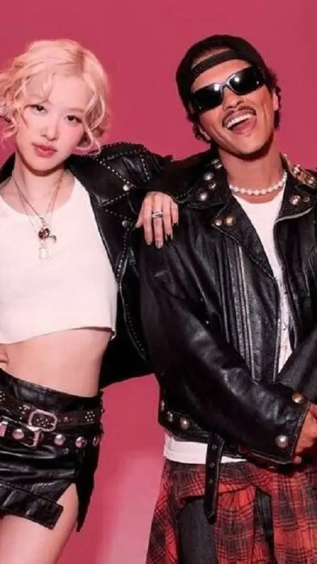 ai character: ROSÉ, bruno mars background