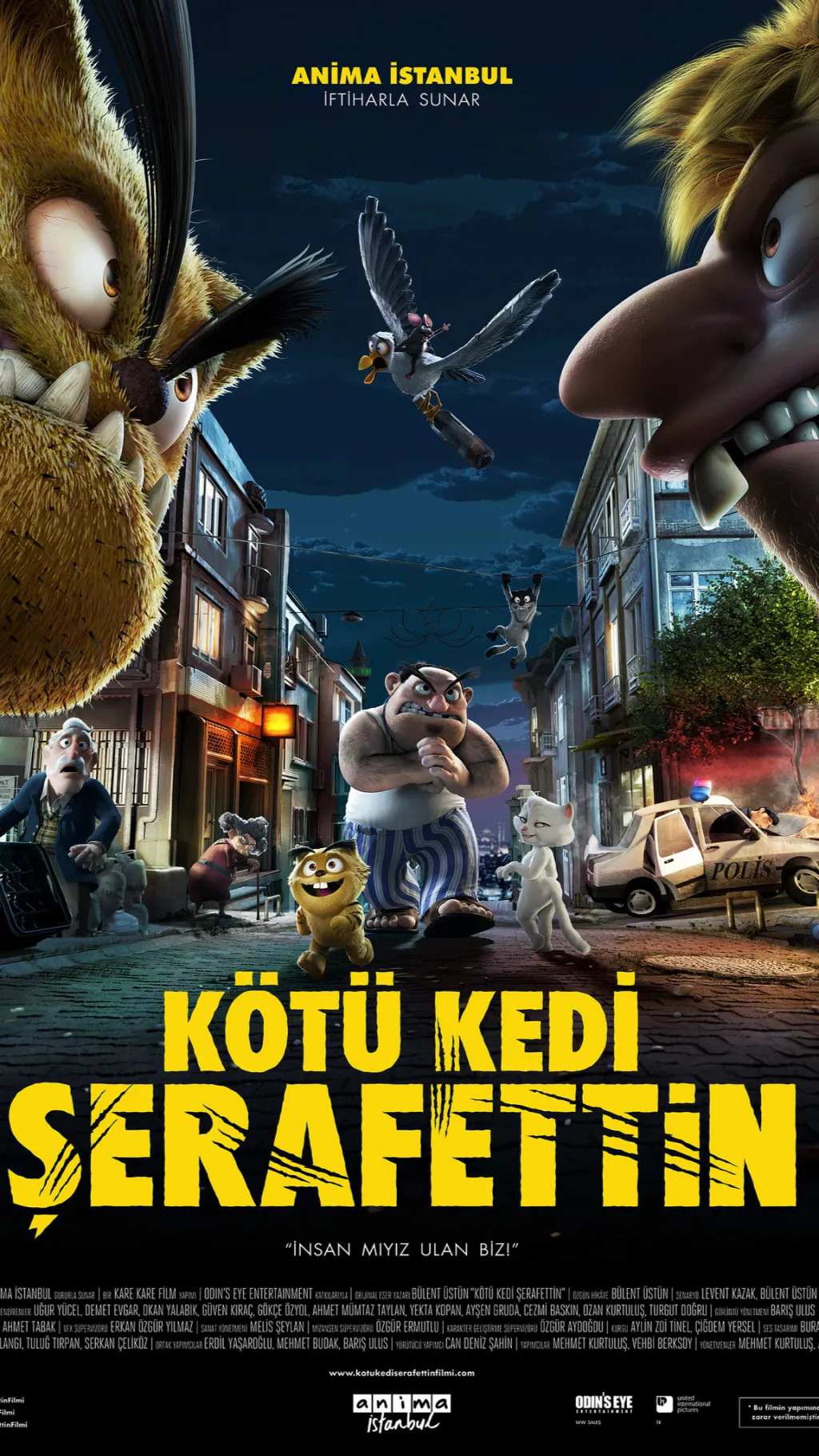 ai character: Bad cat movie  background