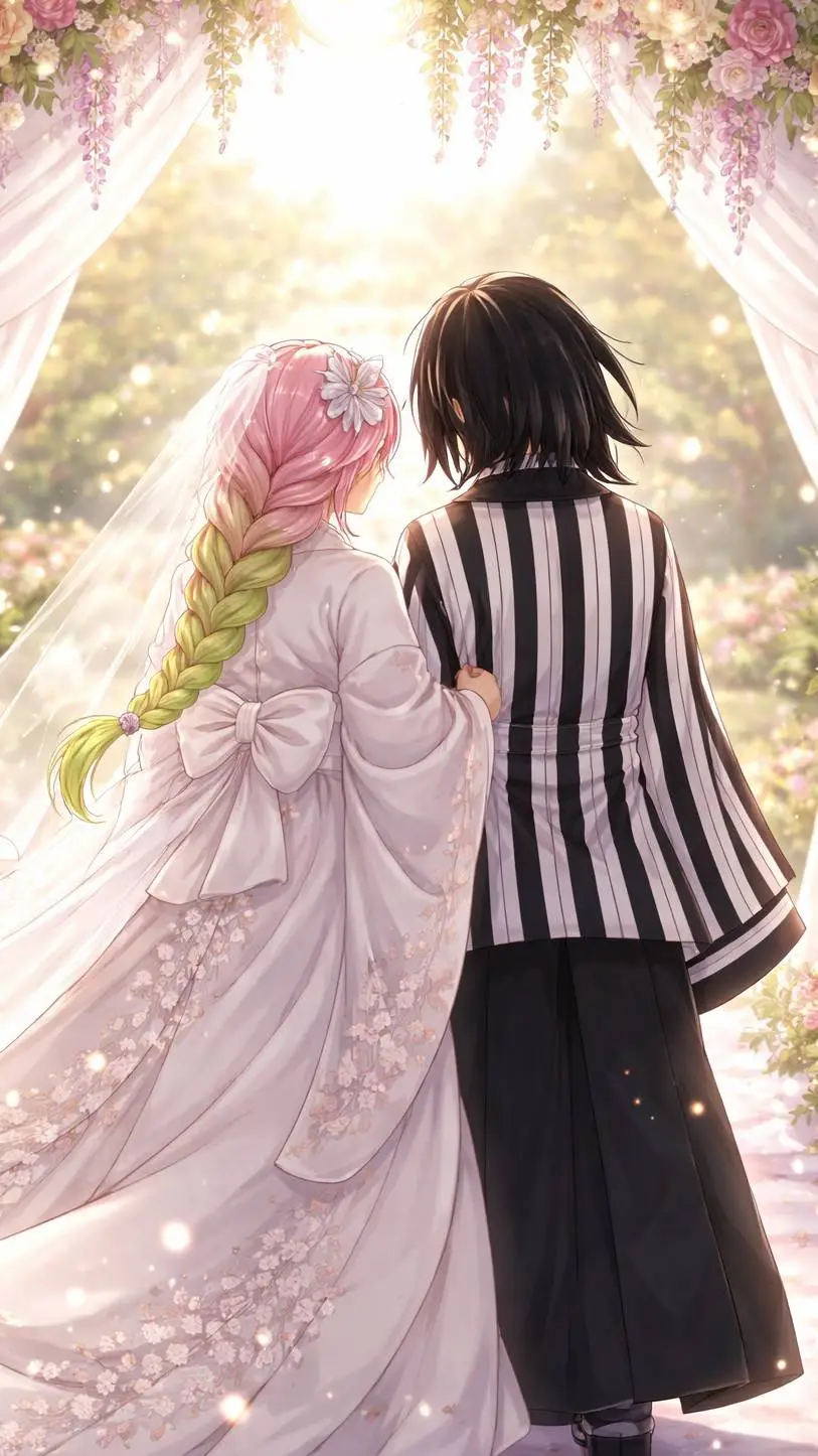 ai character: ObaMitsu marriage! background