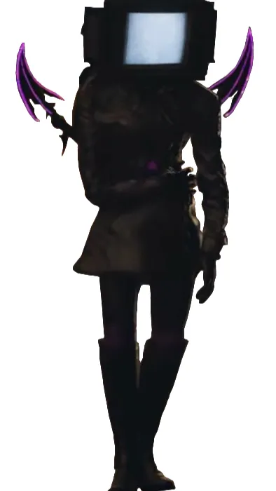 ai character: Tv woman sus background