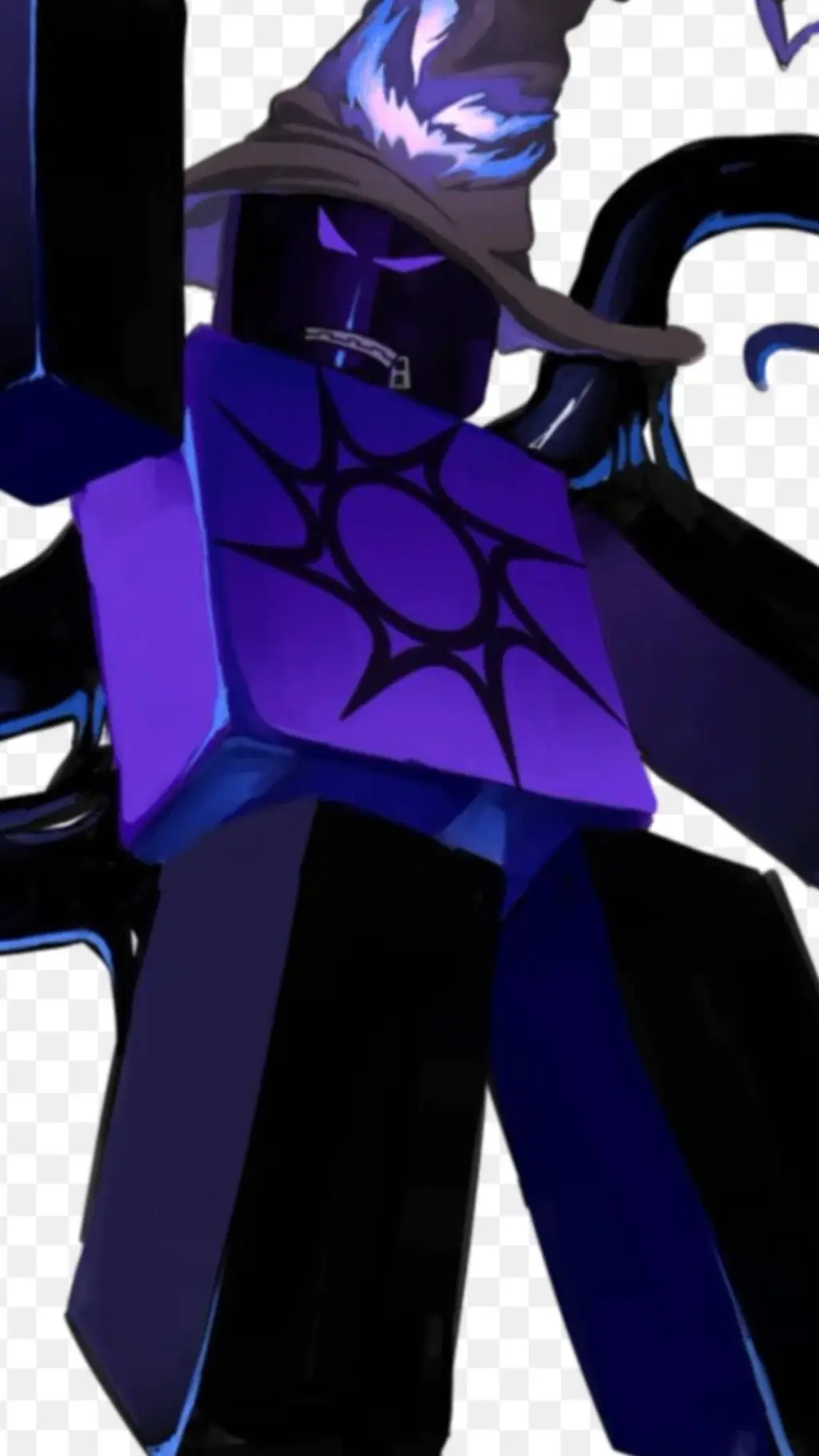 ai character: AZURE forsaken  background