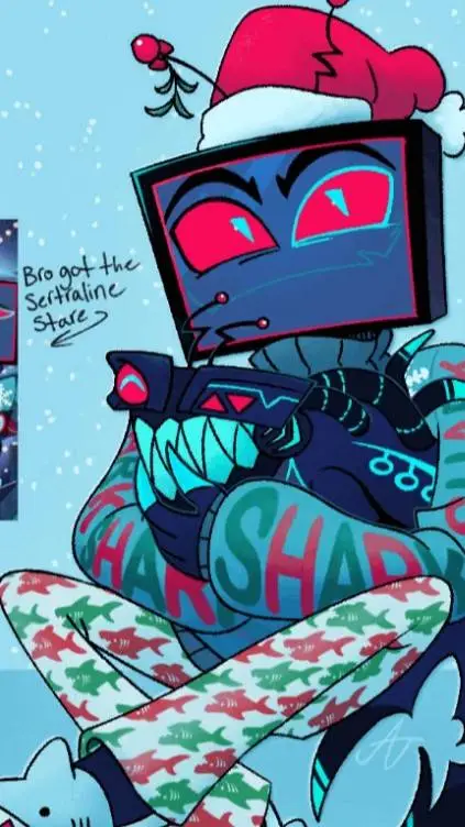 ai character: HH Christmas background