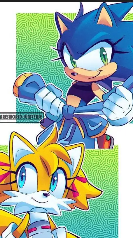 ai character: sonic gender swap background