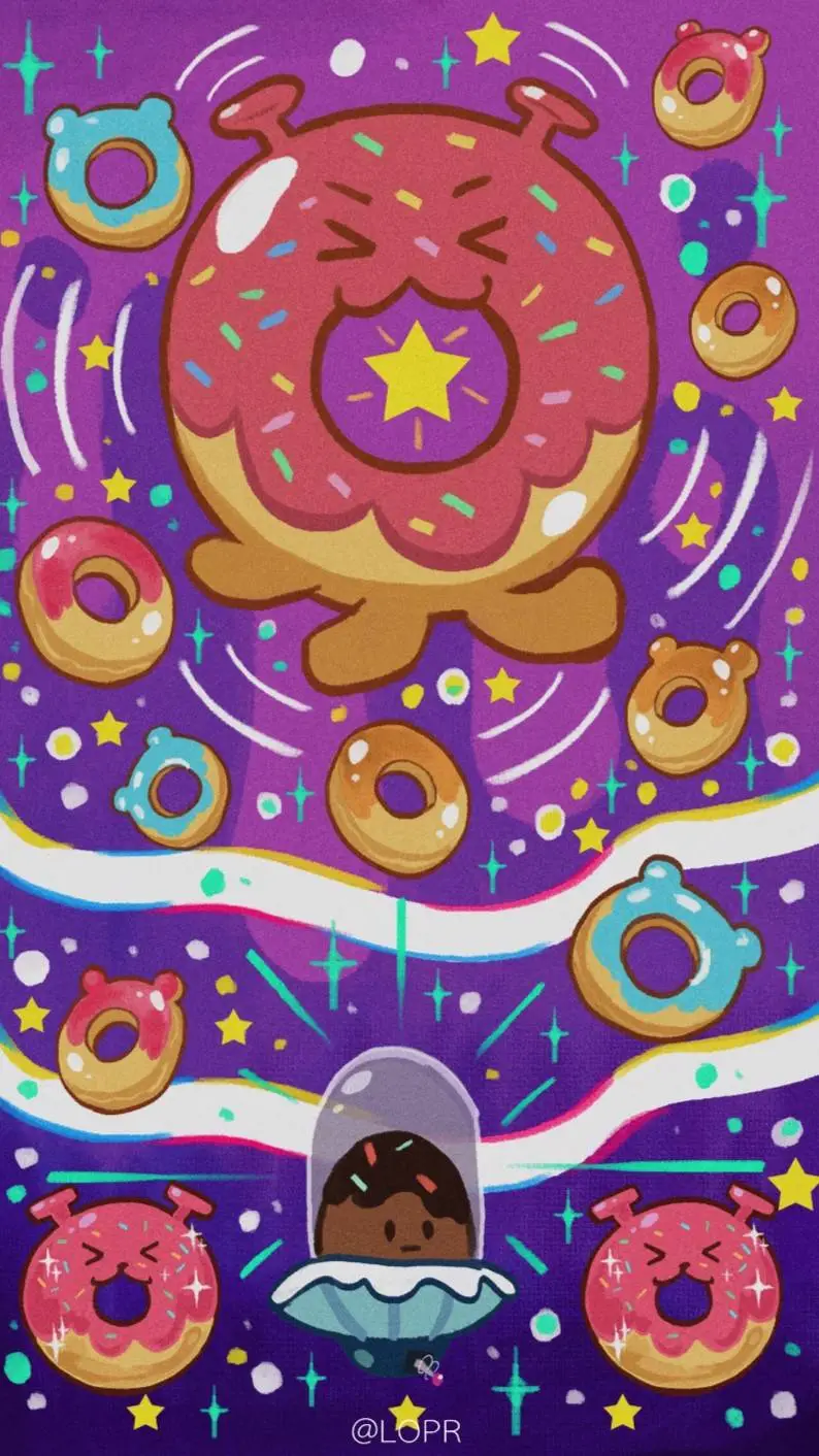 ai character: Space Doughnut background
