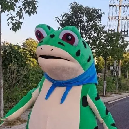 chat with ai character: Green Frog Mascot 