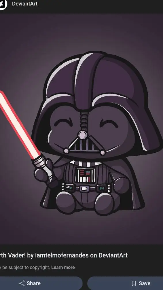 ai character: Baby Darth Vader  background