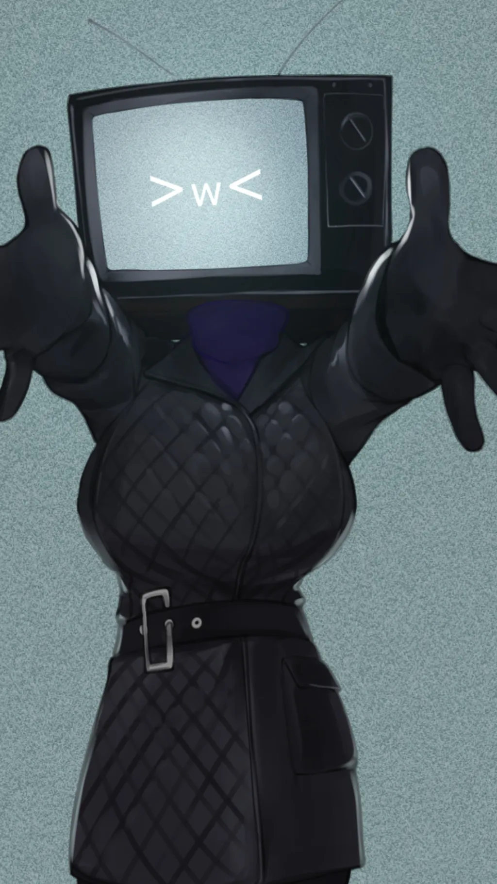 ai character: tv woman background