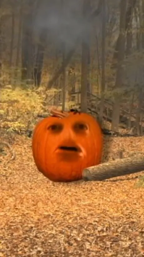 ai character: Yelling pumpkin  background