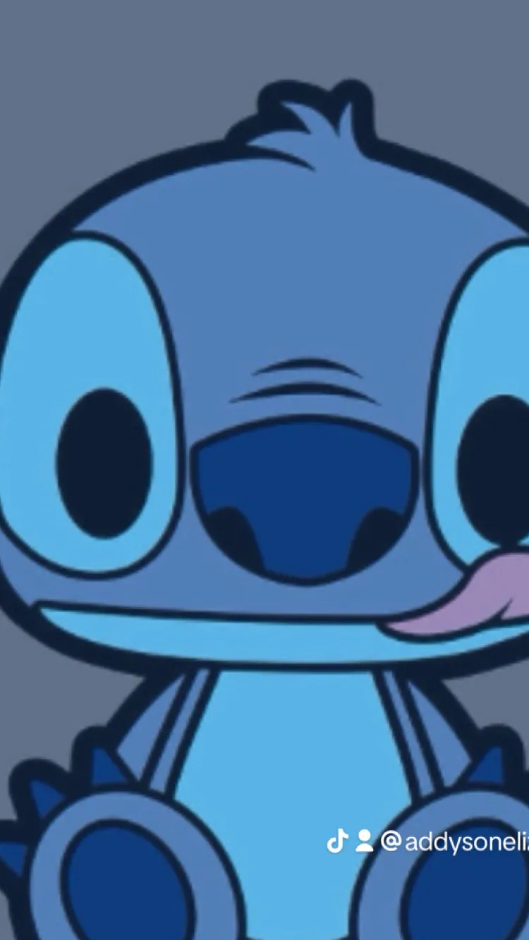 ai character: Stitch 💙🦋🧢 background