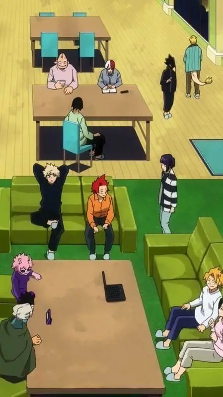 ai character: MHA Dorms background