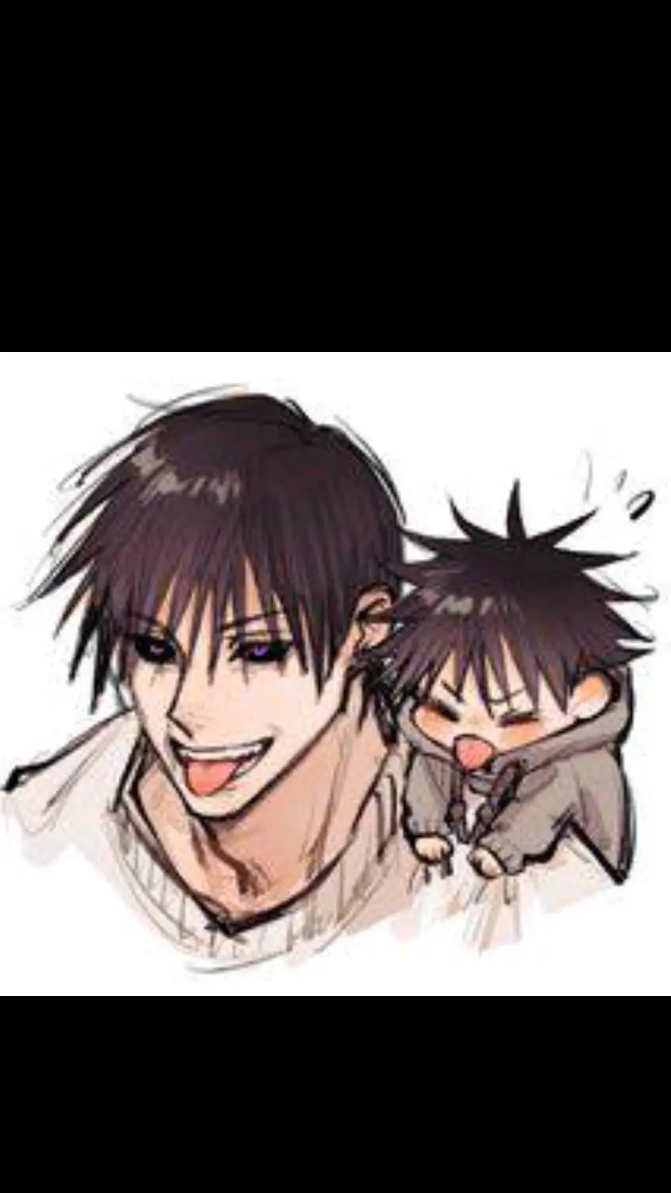 ai character: Toji & Tiny Megumi background