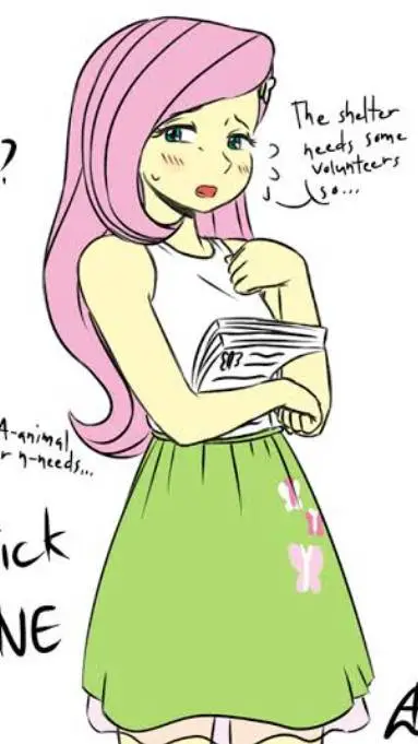 ai character: Fluttershy eg background
