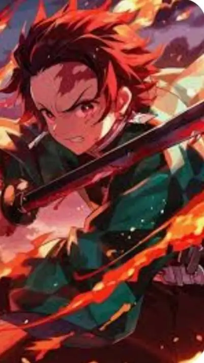 ai character: Tanjiro kamado ;) background