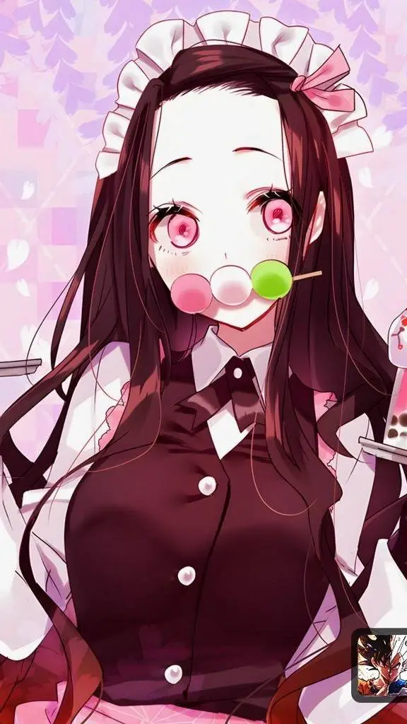 ai character: Nezuko Waiter!! background