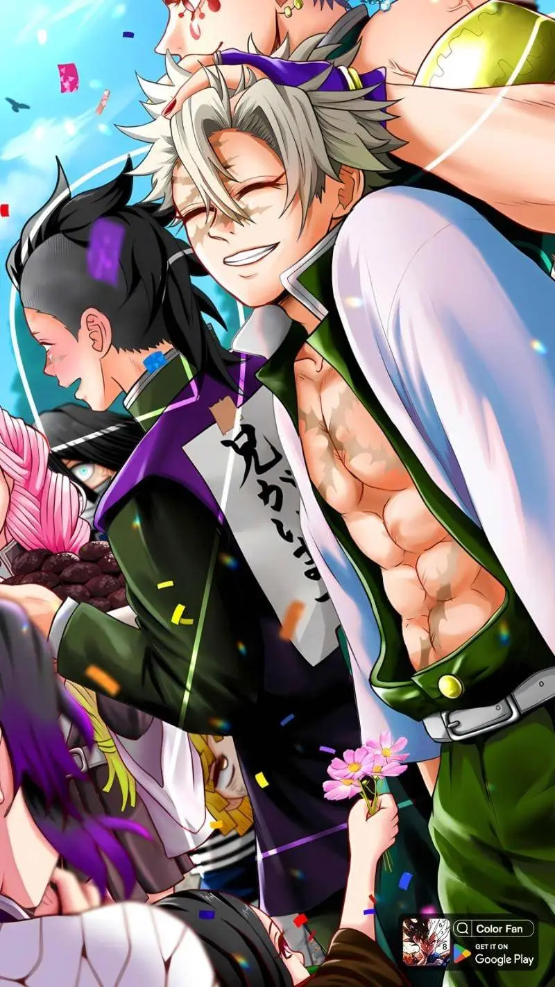 ai character: Demon slayer party background