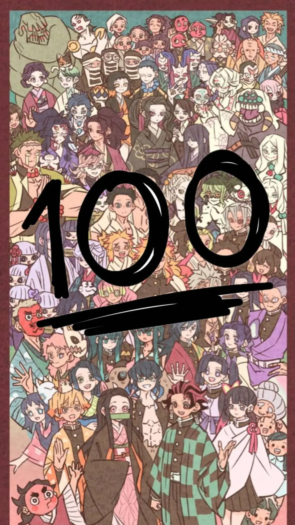 ai character: 100!  background