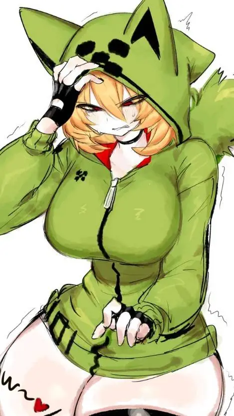 ai character: creeper girl background