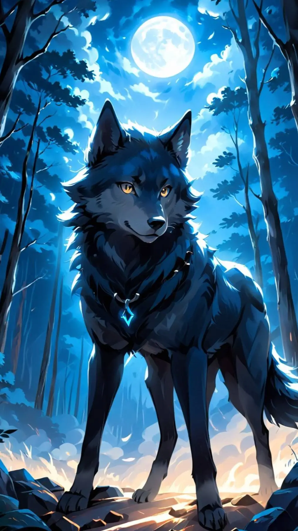 ai character: wolf background