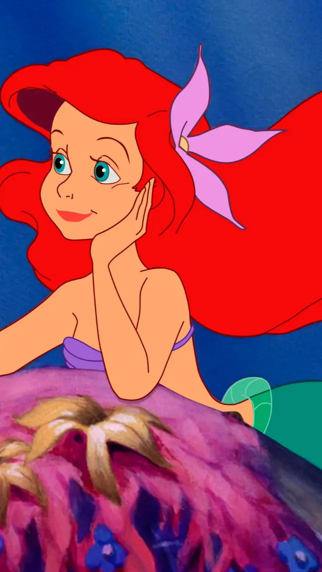 ai character: Ariel the mermaid  background